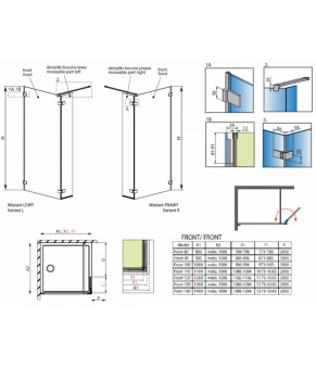 Фронтальная часть Radaway Arta Walk-In 386211-03-01