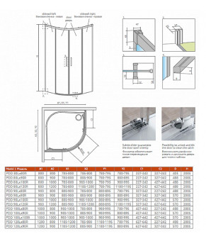 Боковые стенки Radaway Idea PDD 387154-01-01