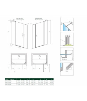 Душевые двери Radaway Nes DWJS 10038120-01-01