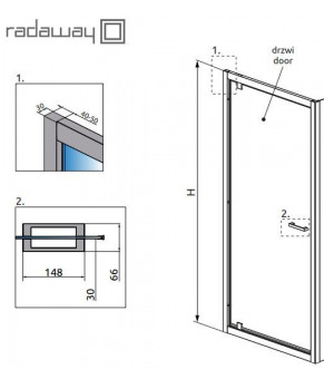 Душевая дверь Radaway Twist DW 382000-01