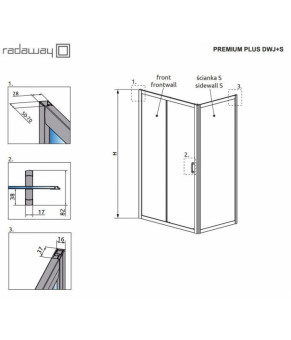 Боковая стенка Radaway Premium Plus 33403-01-01N