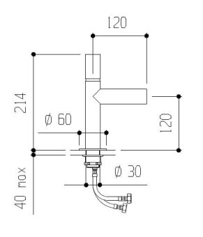 Змішувач Bonomi Tube 143006/F