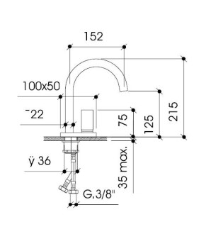 Cмеситель Bonomi Zero 113126/F