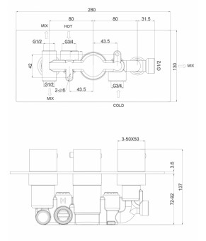 Смеситель Omnires Fresh FR7138/6CR