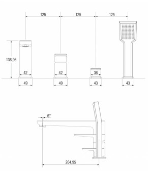 Змішувач Omnires Parma PM7432CRB