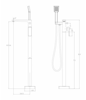 Смеситель Omnires Parma PM7433BL