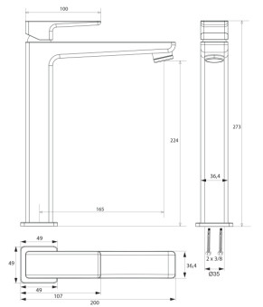 Смеситель Omnires Parma PM7412CR