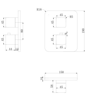 Душова система Omnires Parma SYSPM11BL