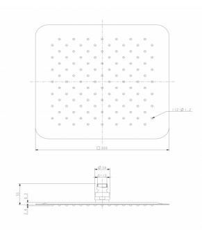 Верхний душ Omnires WGU230CR