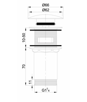 Донный клапан Omnires A706BL