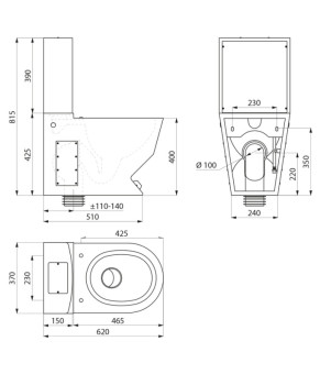 Унитаз DELABIE Close coupled WC