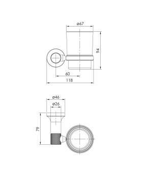 Склянка для зубних щіток Imprese BRENTA ZMK081906230