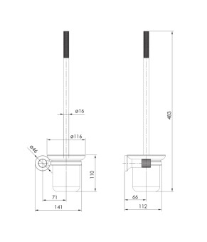 Щетка для унитаза никель Imprese BRENTA ZMK081906260