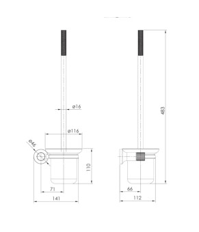 Щетка для унитаза никель Imprese BRENTA ZMK071901260