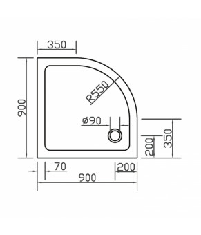 Душевой поддон EGER 599-9090R fullset