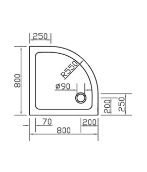 Душевой поддон Eger SMC 599-8080R fullset
