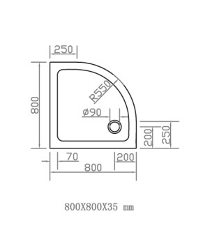 Душевой поддон Eger SMC 599-8080R