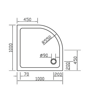 Душевой поддон Eger SMC 599-1010R