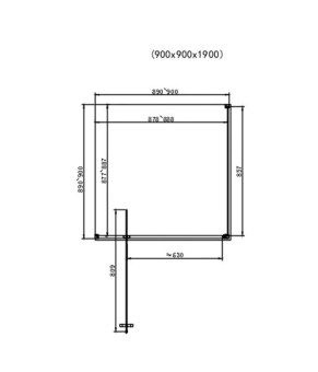 Душова кабіна Dusel DL198/DL196 Chrome, 90х90х190, скло прозоре