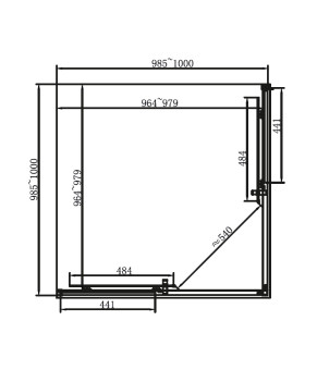 Душевая кабина Dusel EF-184B Black Matt 1000x1000x1900 518411