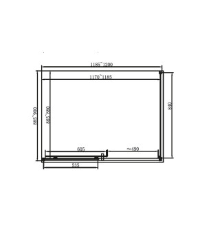 Душевая кабина Dusel EF-185B+EF181B Black Matt 1200x900x1900 518591