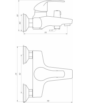 Смеситель для ванны DOMINO ACCENT DAC-102NE