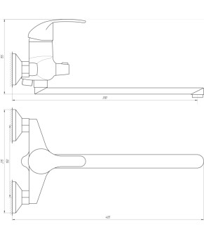 Смеситель для ванны DOMINO ACCENT DAC-208