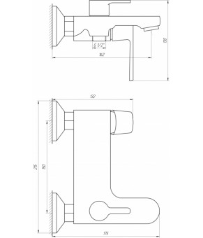 Смеситель для ванны Globus Lux Laguna GLA-0102N
