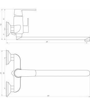 Смеситель для ванны Globus Lux Laguna GLA-0208