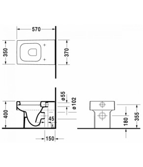 Унитаз напольный Duravit VERO 2117090000