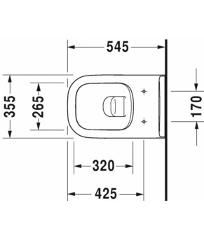 Унитаз подвесной Duravit D-Code Rimless 25700900002