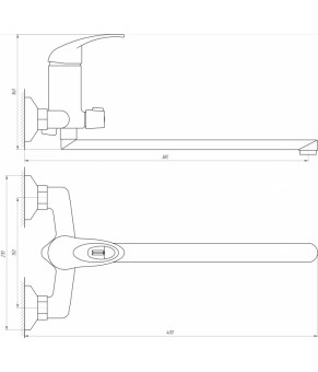 Смеситель для ванны Globus Lux Sena GLS-208