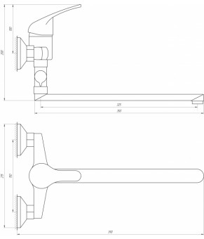 Смеситель для ванны Globus Lux Solly GLSO-0108