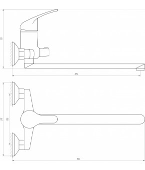 Смеситель для ванны Globus Lux Solly GLSO-208