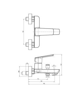 Смеситель для ванны TOPAZ LEXI TL 21101-H57-BL