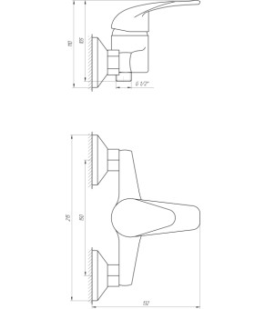 Смеситель для душа EcoMix GEZ-WHITE-105