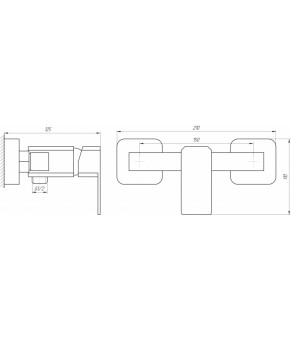 Смеситель для душа Globus Lux SHK-105-M