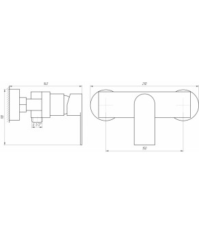 Смеситель для душа Globus Lux SHS-105-M