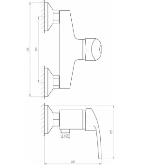 Смеситель для душа Globus Lux Caprice GLCA-0105N
