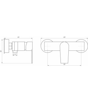 Смеситель для душа Globus Lux MAIN SHM-105-M