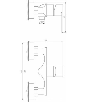 Смеситель для душа Globus Lux Ontario GLO-0105N