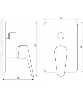 Смеситель для душа встроенный Globus Lux NSH-111