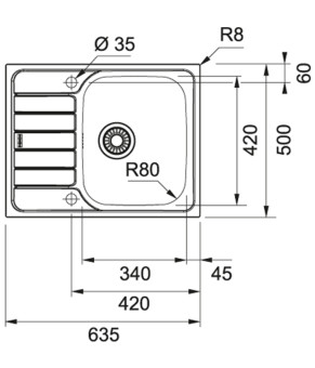 Кухонная мойка Franke Spark SKL 611-63 Нержавеющая сталь 101.0598.808