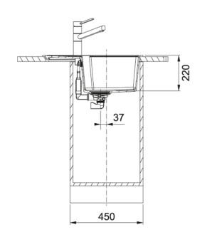 Кухонная мойка Franke Urban UBG 611-62 Фрагранит Оникс 114.0574.952