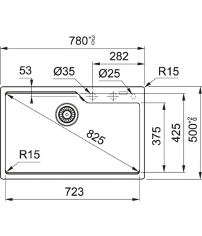 Кухонная мойка Franke Urban UBG 610-78 Фрагранит Оникс 114.0574.960