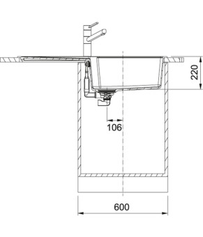 Кухонная мойка Franke Urban UBG 611-100 XL Фрагранит Оникс 114.0574.931