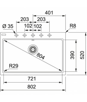Кухонная мойка Franke Fiji FIG 610-80 Фрагранит Оникс 114.0618.384