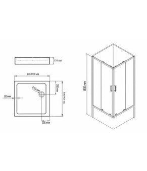 Душевая кабина KO and PO 7006 (90х90) C10226 с поддоном