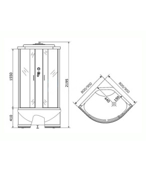 Гидромассажный бокс KO and PO 470 G (90) C10091