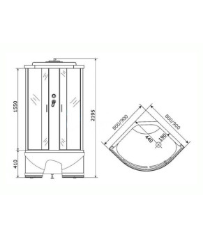 Гидромассажный бокс KO and PO 470 G (90) C10091